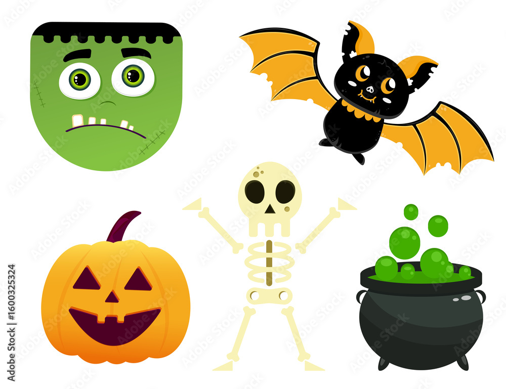 Fototapeta premium halloween icons set