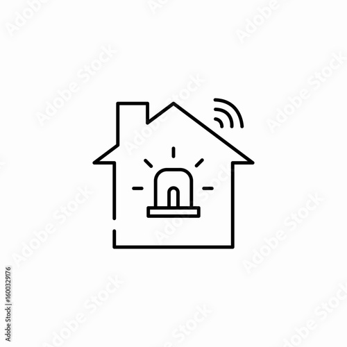 home security alarm icon sign vector