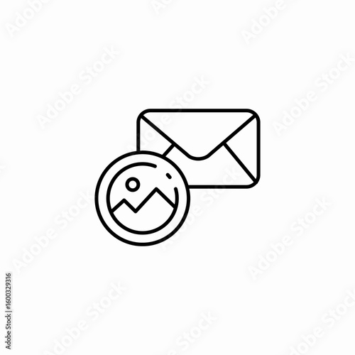 image attachment email icon sign vector