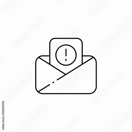 important message notification icon sign vector