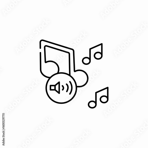 music sound notes icon sign vector