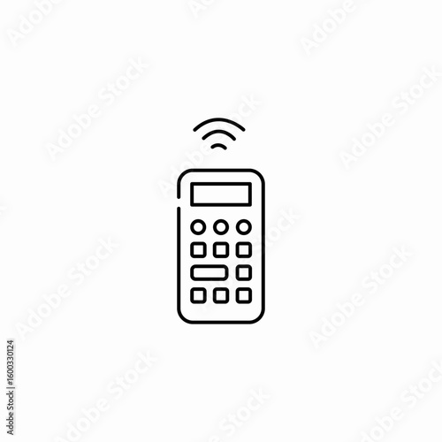 remote control signal icon sign vector