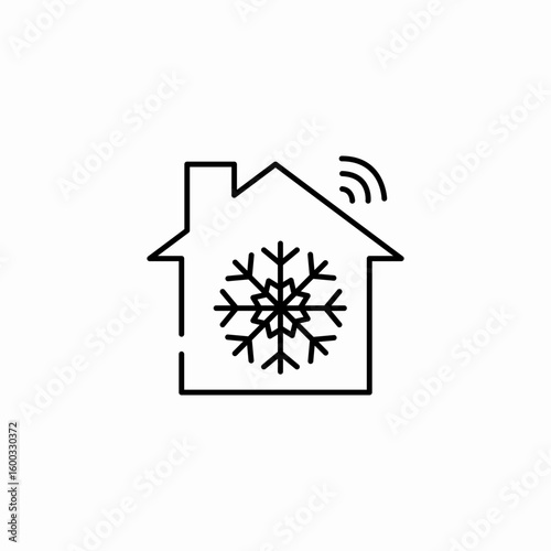 smart climate control icon sign vector