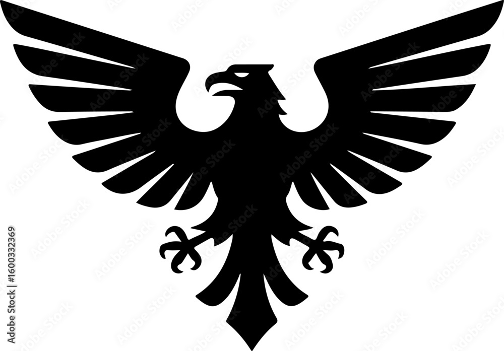 Obraz premium Eagle Logo with Shield Vector – Powerful Emblem Design for Security & Prestige