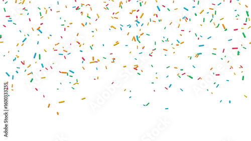 Fotografie birthday sprinkles falling isolated on transparent background,png happy birthday