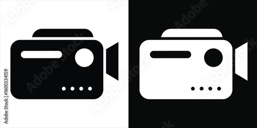 Video camera vector icon set.