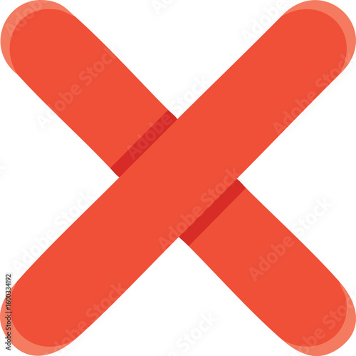 Cancel 3d icon rejection mark wrong symbol no sign