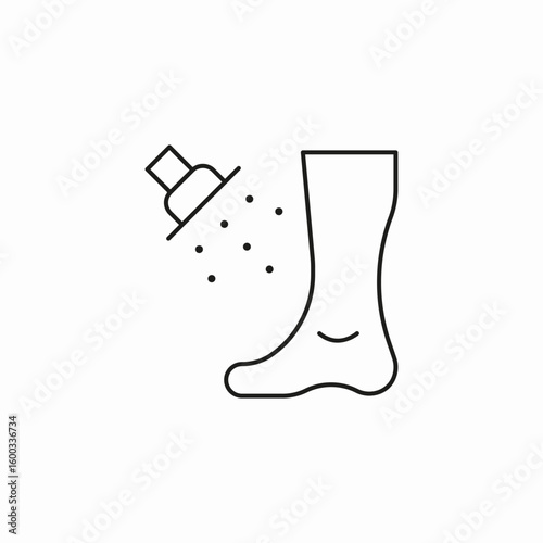 foot shower cleansing icon sign vector