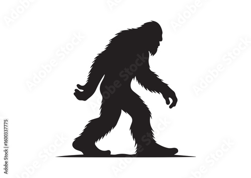 Bigfoot silhouette vector illustration
