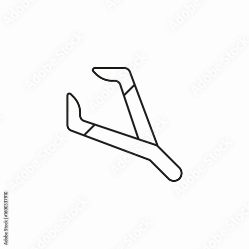 surgical forceps instrument icon sign vector