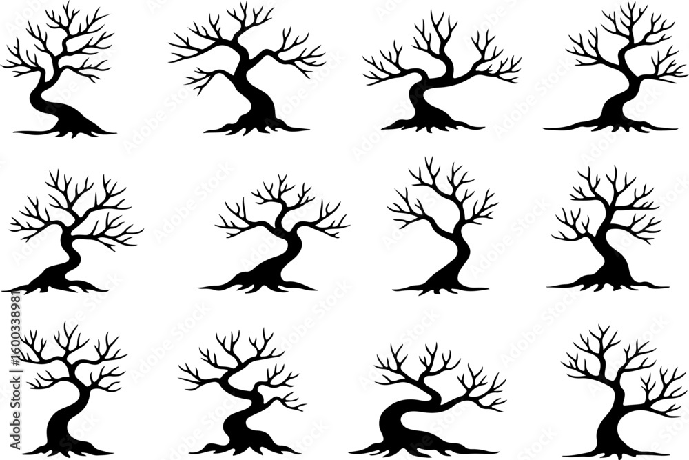 tree silhouettes, black tree vector, tree silhouettes, black tree vector,