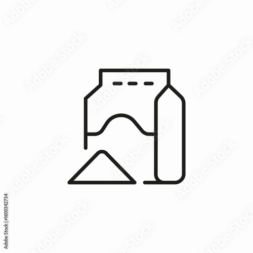 cement bag construction icon sign vector