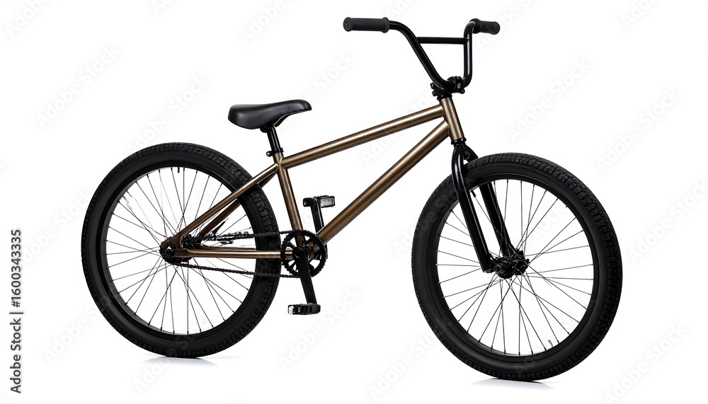 Fototapeta premium Bronze BMX bike, side view