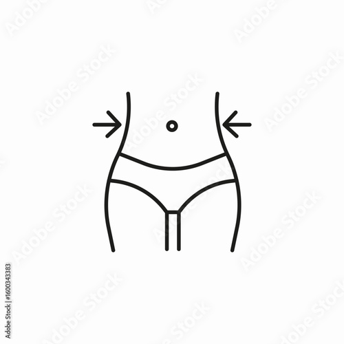 female waist slimming icon sign vector