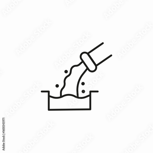 liquid pouring drain icon sign vector