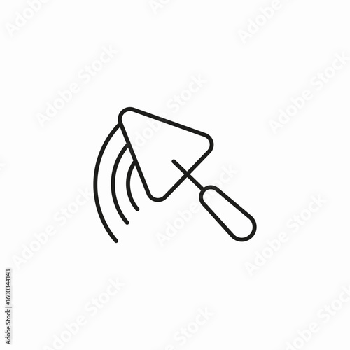masonry trowel tool icon sign vector