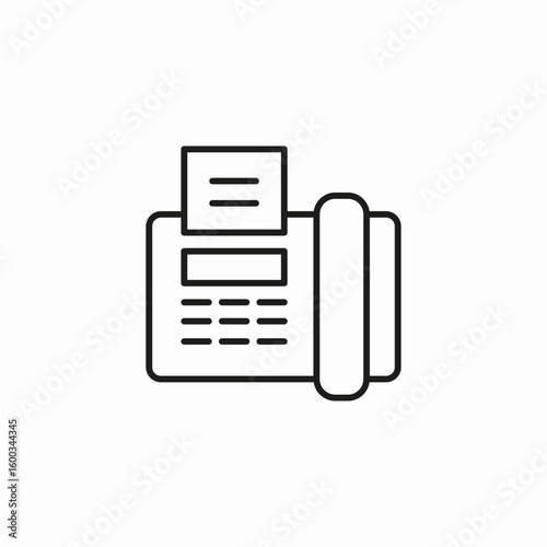 office fax machine icon sign vector