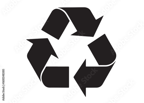 recycle logo silhouette vector, recycle logo icon vector design, waste disposal vector icons silhouette illustration, trash bin recycling logo silhouettes vector on a white background