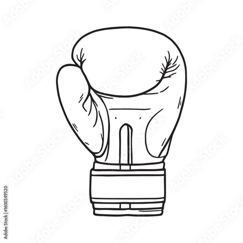 Boxing Gloves line art strength endurance for champions