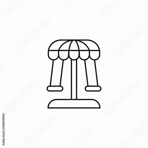 amusement park ride icon sign vector