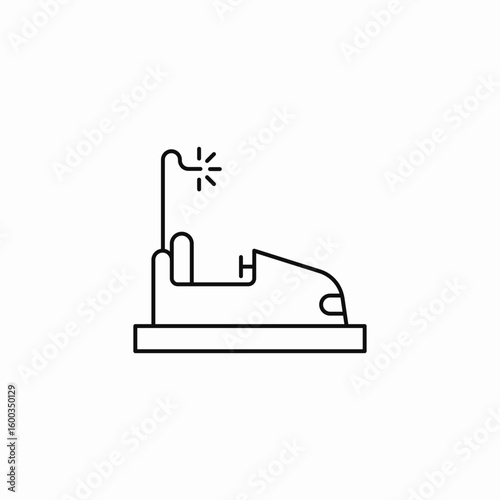 bumper car ride icon sign vector