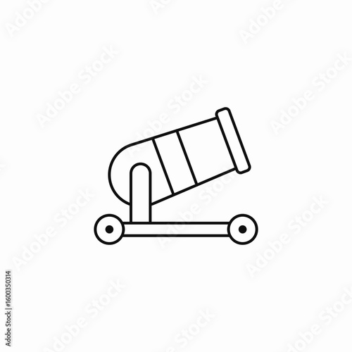 circus cannon icon sign vector