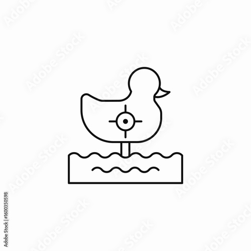 duck shooting game icon sign vector