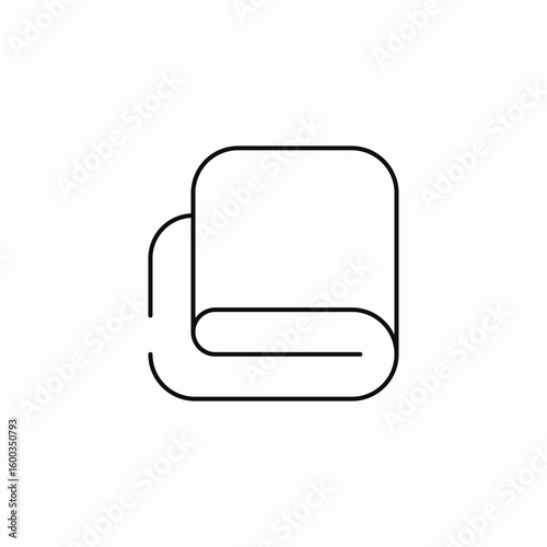 folded towel icon sign vector