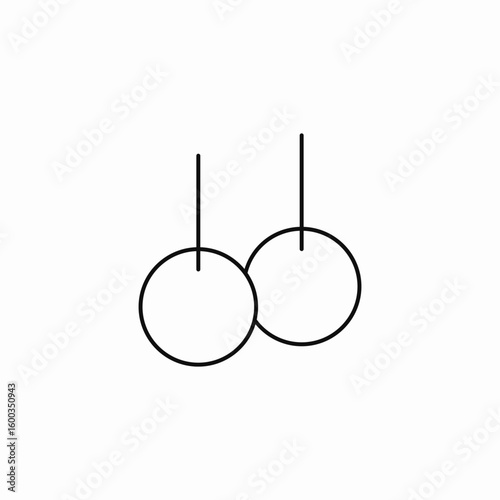 gymnastic rings equipment icon sign vector