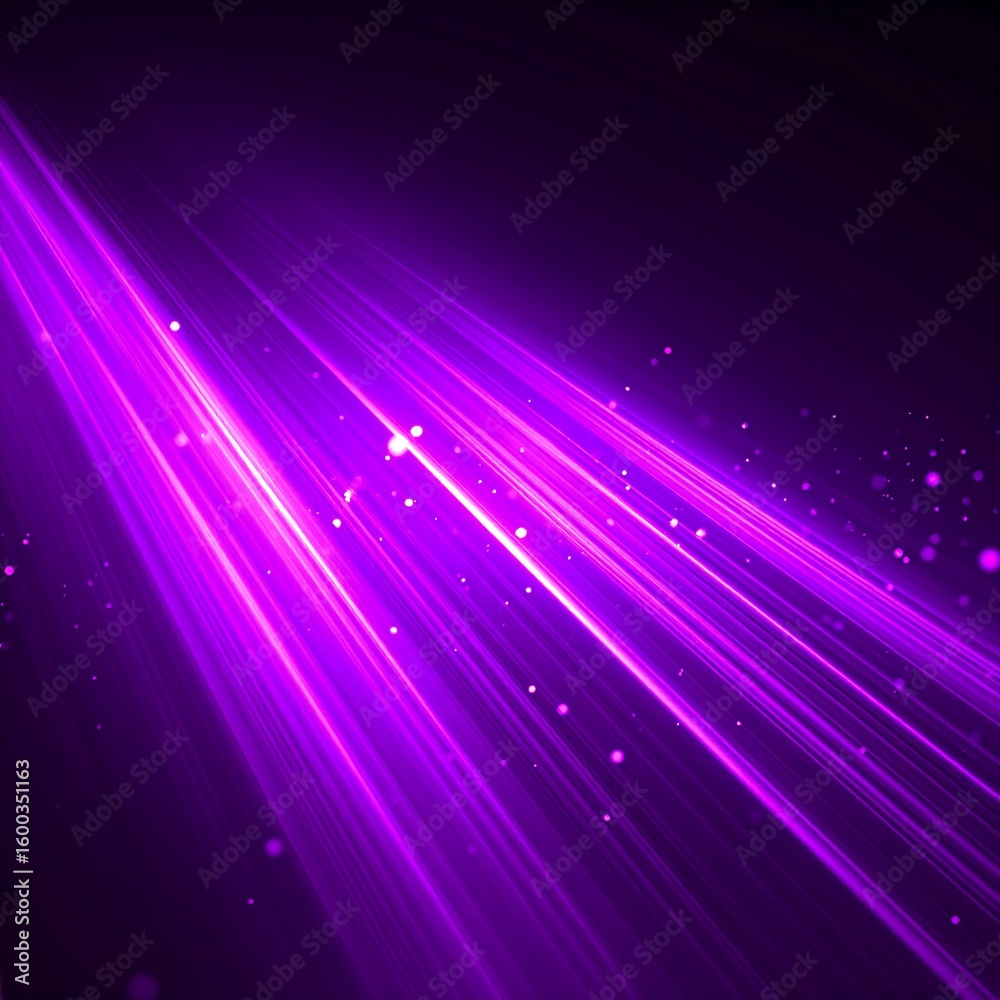 Obraz premium Abstract vibrant purple light beams
