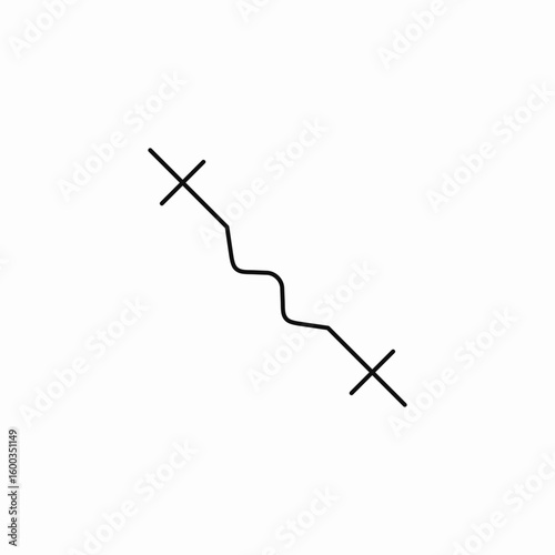 heartbeat ecg line icon sign vector