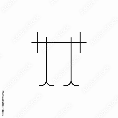 parallel bars gymnastics icon sign vector