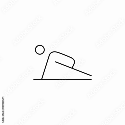 person doing pushup icon sign vector