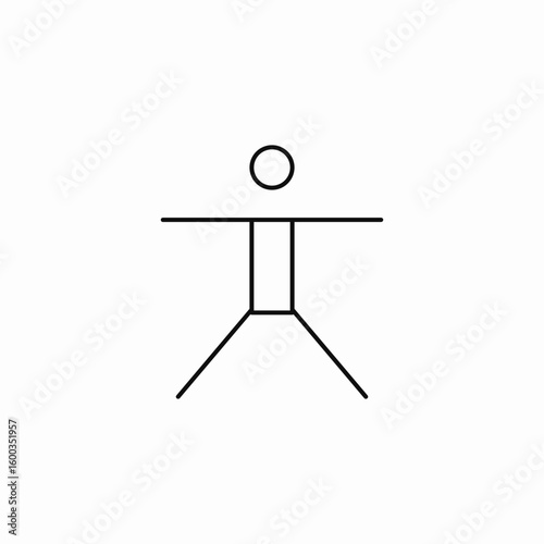 person standing arms icon sign vector