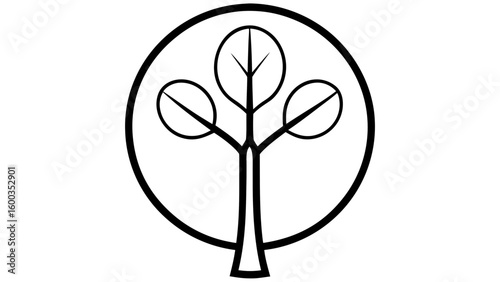 Black Outline Tree Silhouette Peace Symbol peace sign