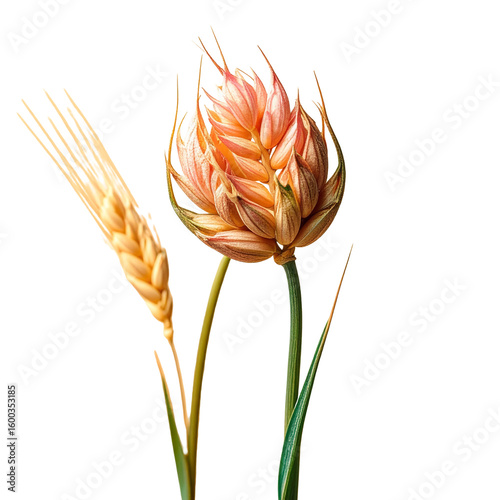 Abstract still life of wheat flower and ear