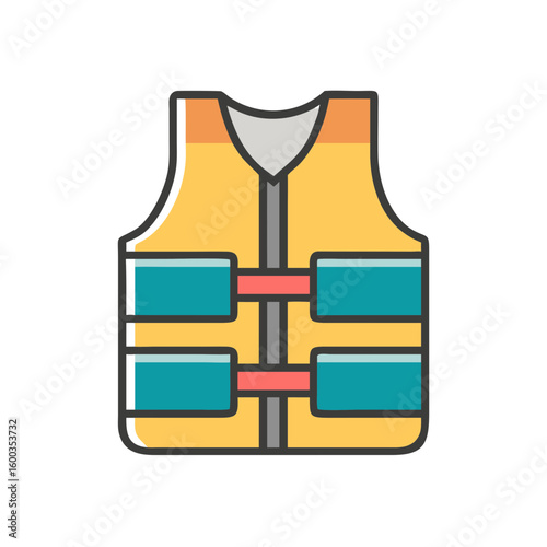 life jacket icon vector   