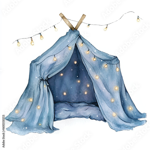 yuniazizah__Watercolor_hand-drawn_A_blanket_fort_with_fairy_lig_2c0d3def-5c3a-4431-8216-778d099a8c46