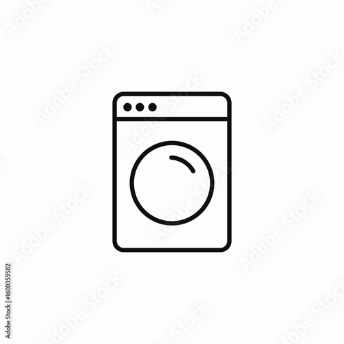 front load washer icon sign vector