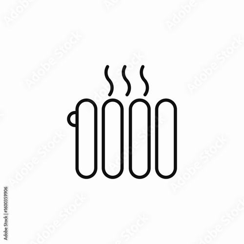 heating radiator icon icon sign vector
