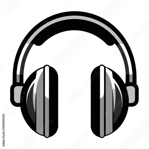headphones on white background