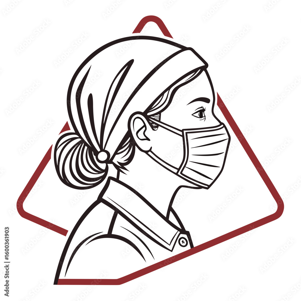Obraz premium Medical professional wearing protective mask protection healthcare