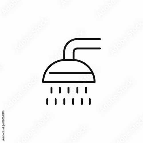 shower head spraying icon sign vector