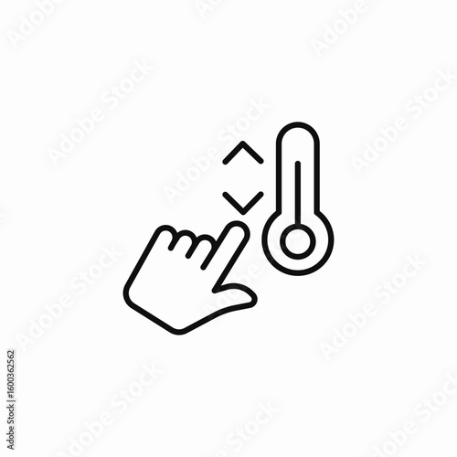 temperature control adjust icon sign vector
