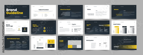 Brand Guideline Presentation Slide Design, Logo Usage Guideline Book, Brand Guideline Design