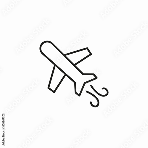airplane flight travel icon sign vector