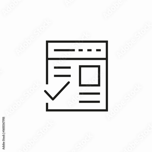 checked newspaper layout icon sign vector