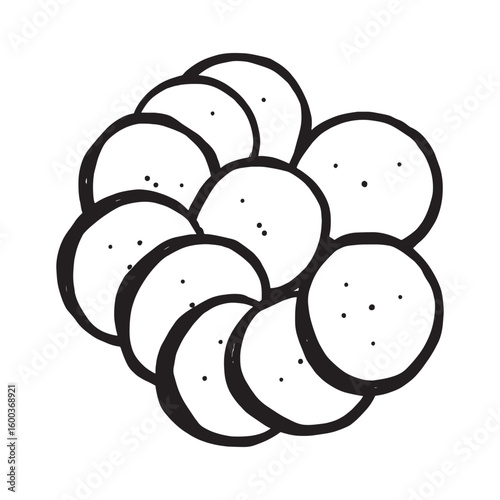 fresh falling spiced cucumber slices line art aromatic fresh cool healthy snack