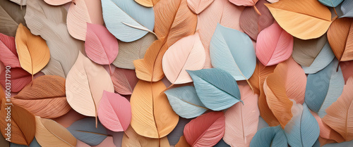 Pastel color Leaves Texture autumn Background
