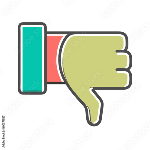thumbs down icon vector  .svg